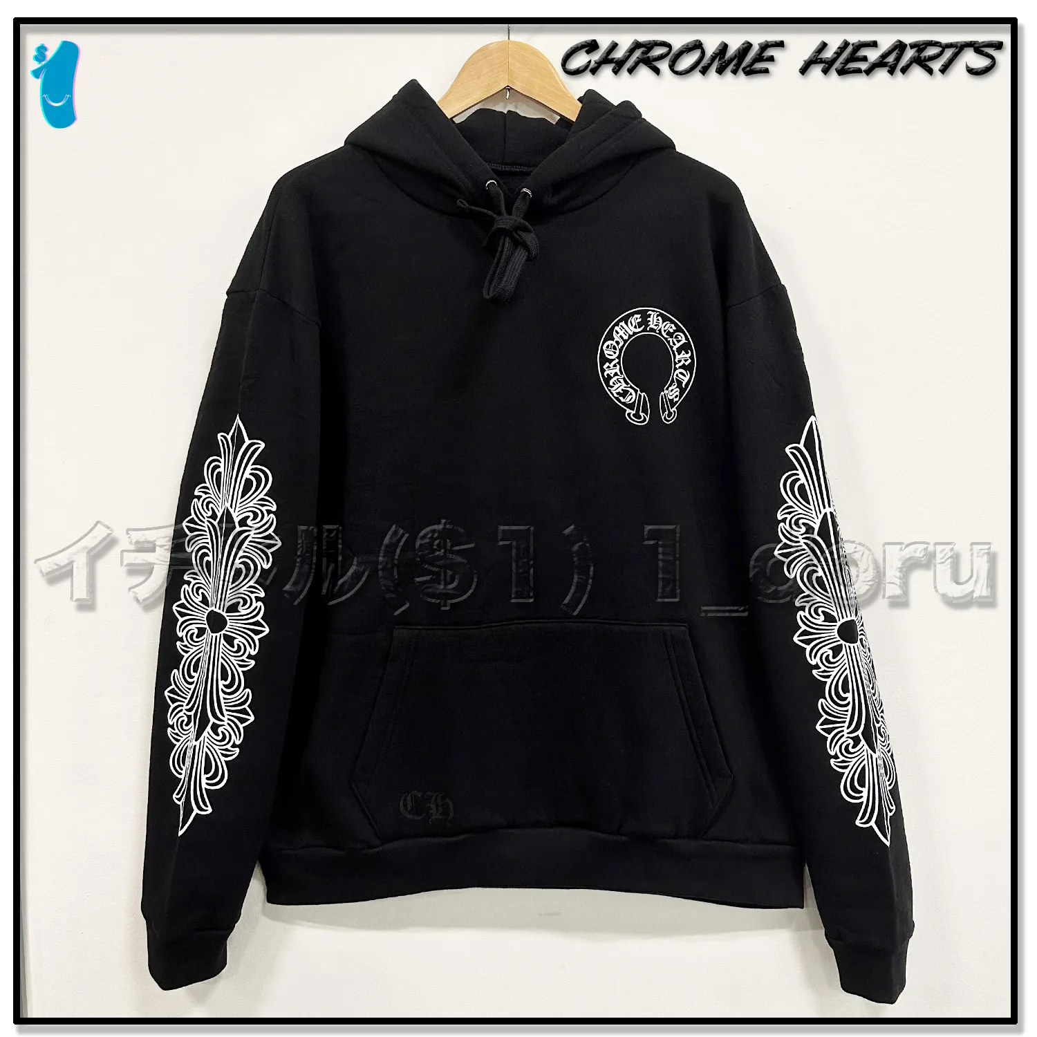 CHROME HEARTS  |Unisex Street Style Long Sleeves Cotton Logo Hoodies