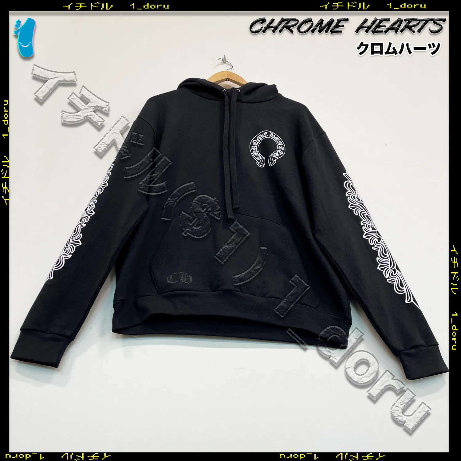 CHROME HEARTS  |Unisex Street Style Long Sleeves Cotton Logo Hoodies