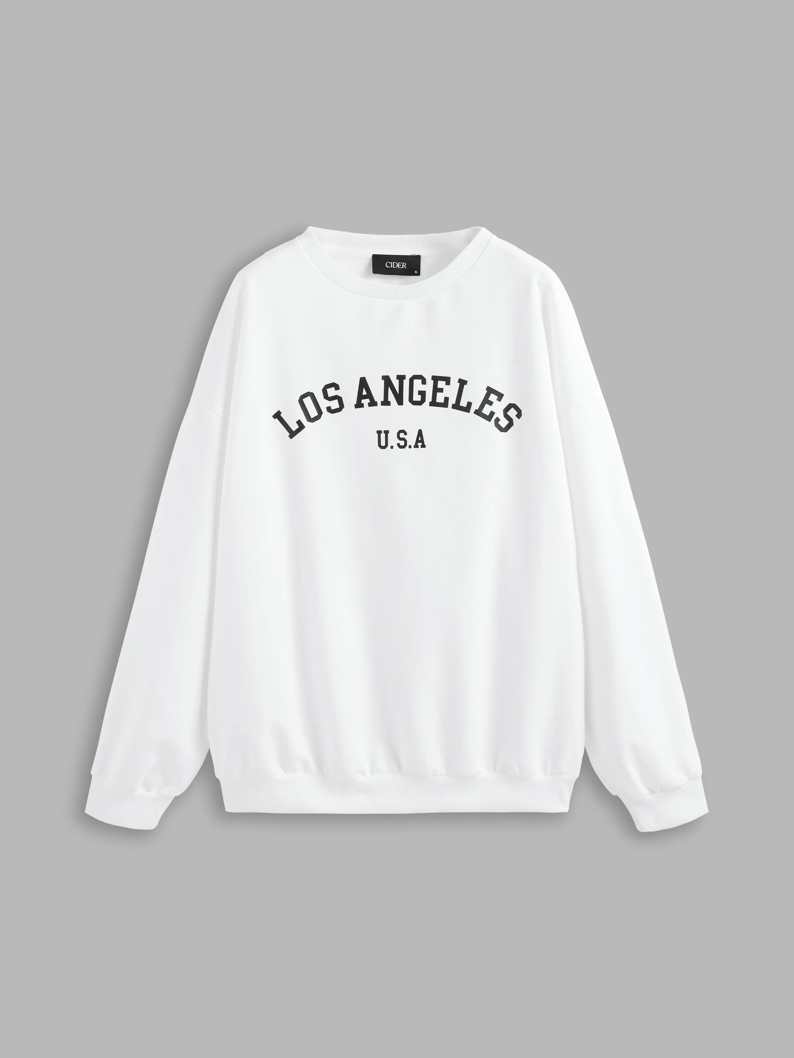 Cider  |Street Style Long Sleeves Cotton Oversized Logo