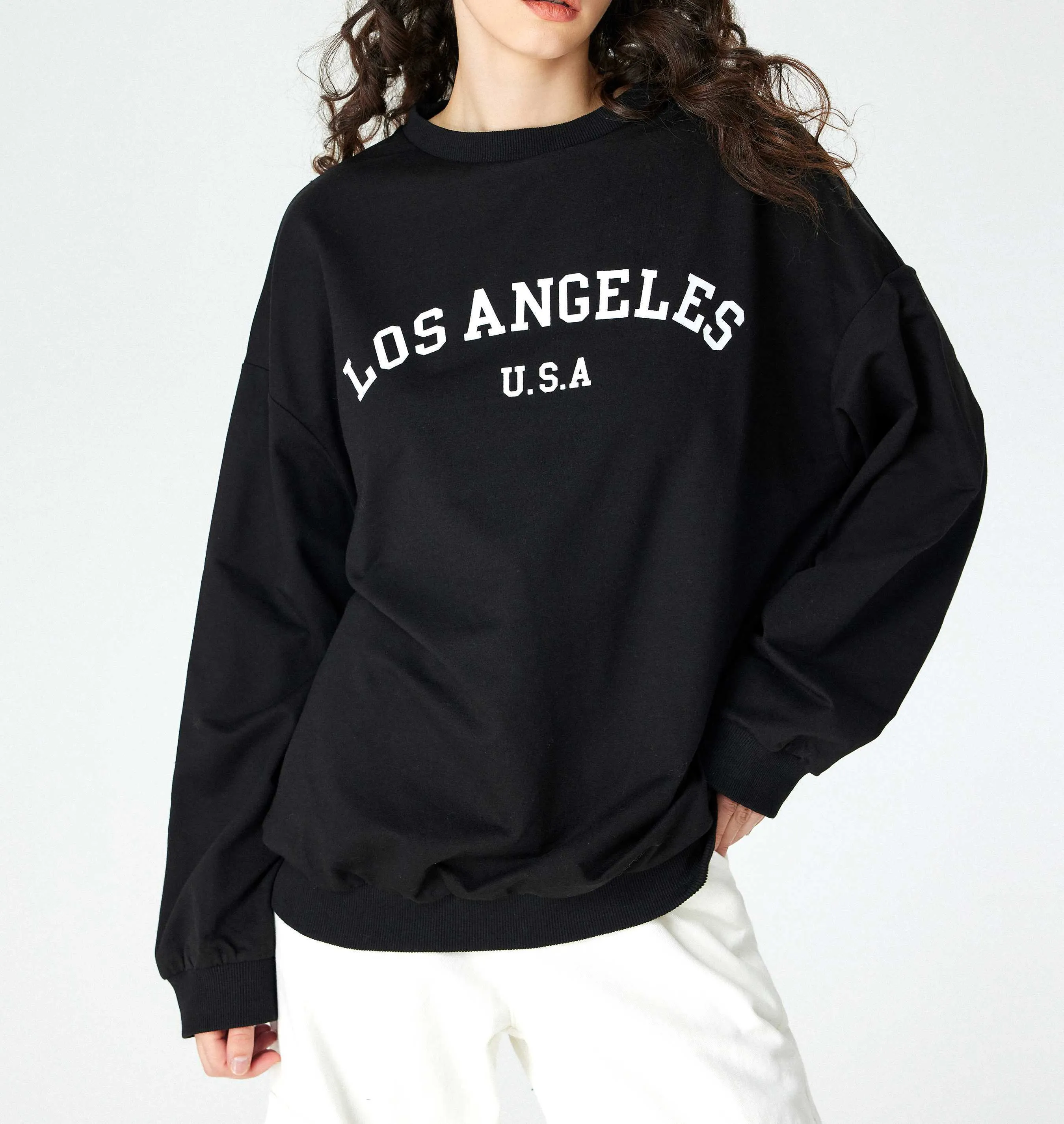 Cider  |Street Style Long Sleeves Cotton Oversized Logo