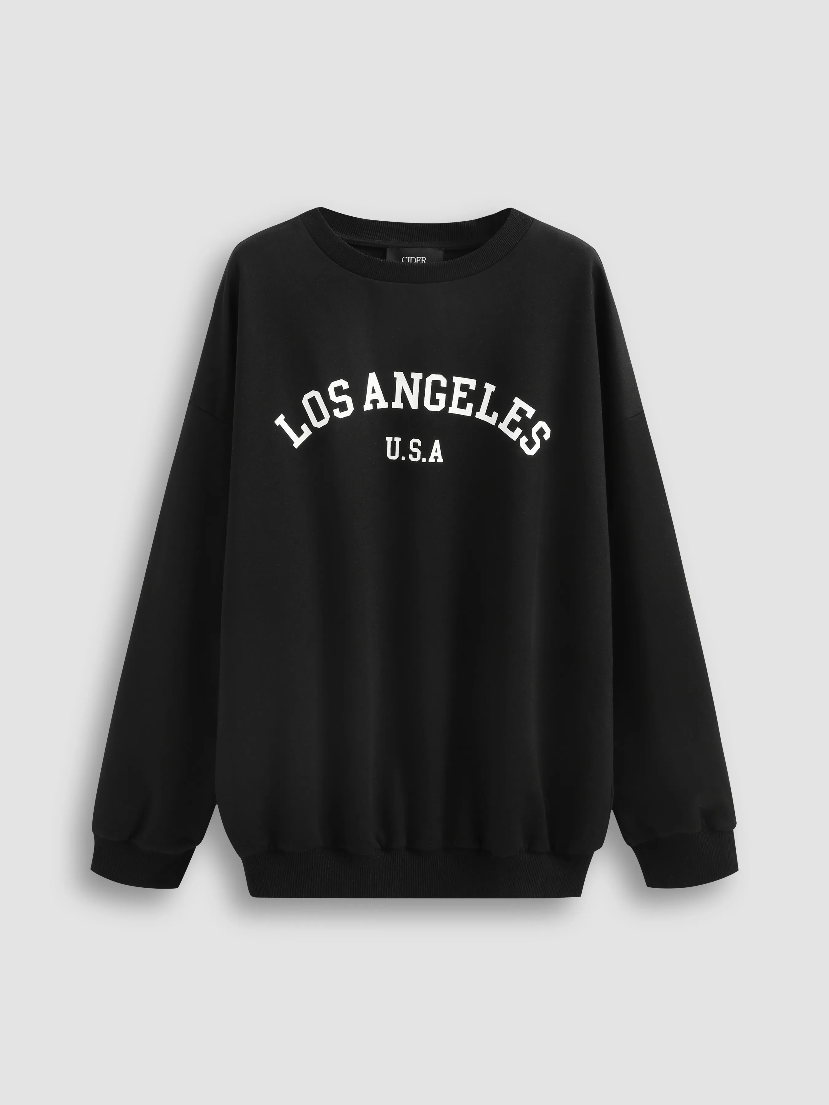 Cider  |Street Style Long Sleeves Cotton Oversized Logo