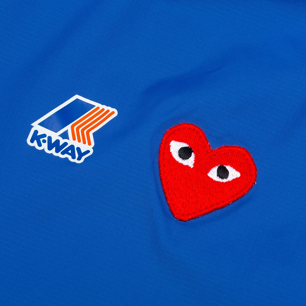 Comme Des Garcons PLAY x K-Way Le Vrai 3.0 Leon Jacket - Blue