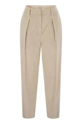 COTTON BLEND TROUSERS