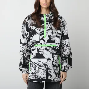 Crew Panels Black And White Packable Anorak