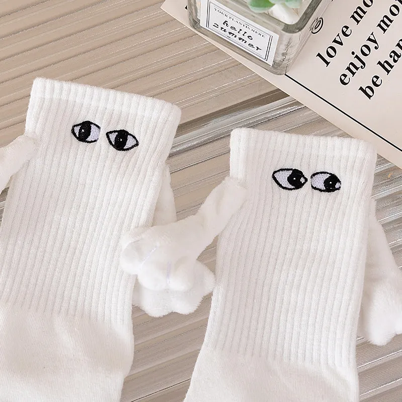 Cute Holding Hands Magnetic Socks K19209