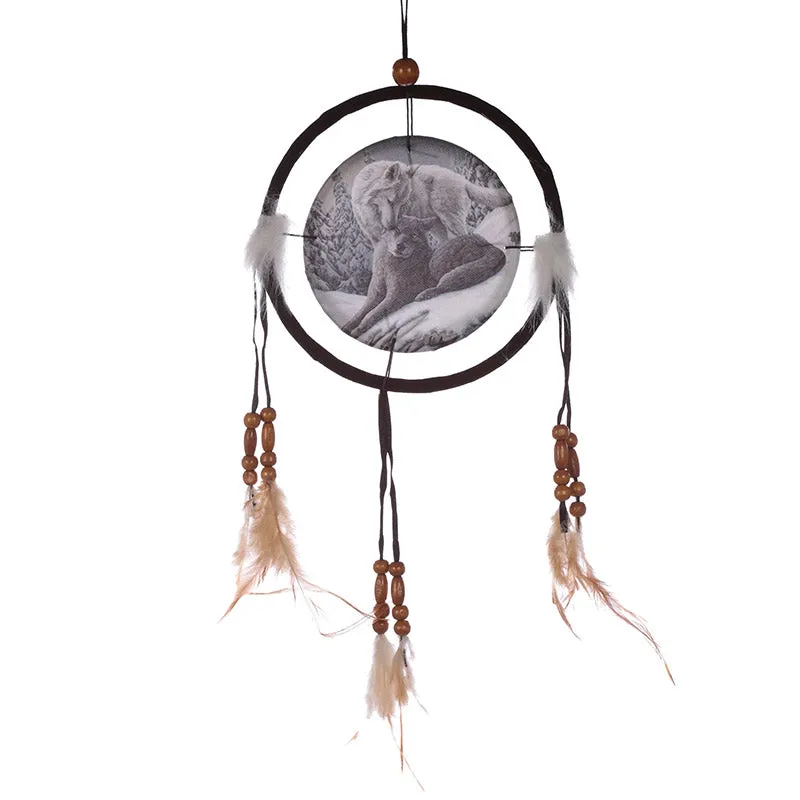 Dreamcatcher (Small) - Lisa Parker Snow Kisses Wolf DCPB06B