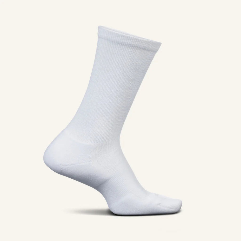 Feetures Therapeutic Max Cushion Crew Socks - White