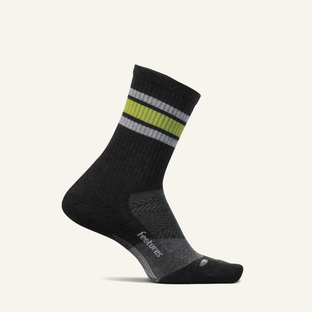 Feetures Trail Max Cushion Mini Crew Socks - Trail Blaze Charcoal