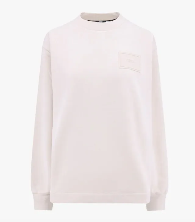 FENDI  |Crew Neck Street Style Long Sleeves Cotton Logo