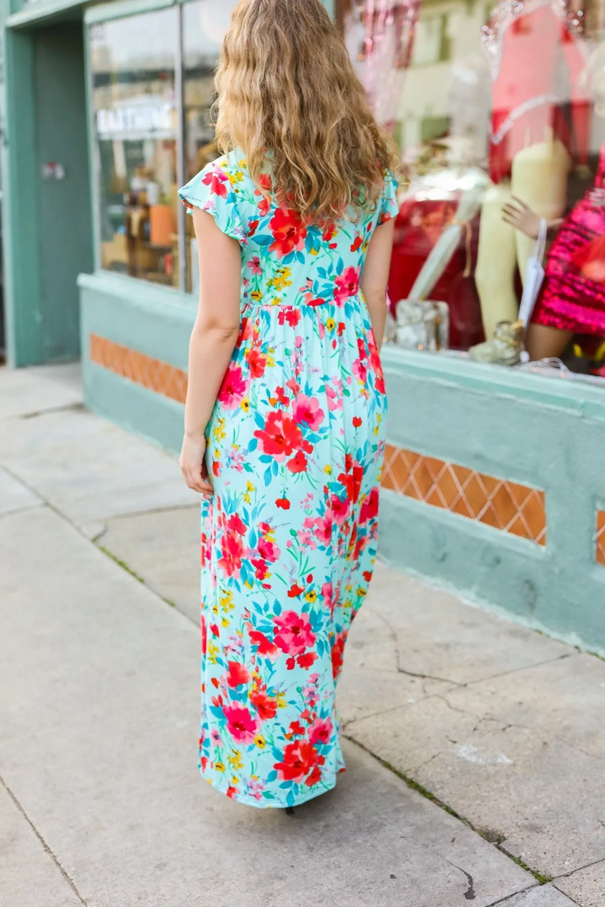 Floral Fit & Flare Maxi Dress