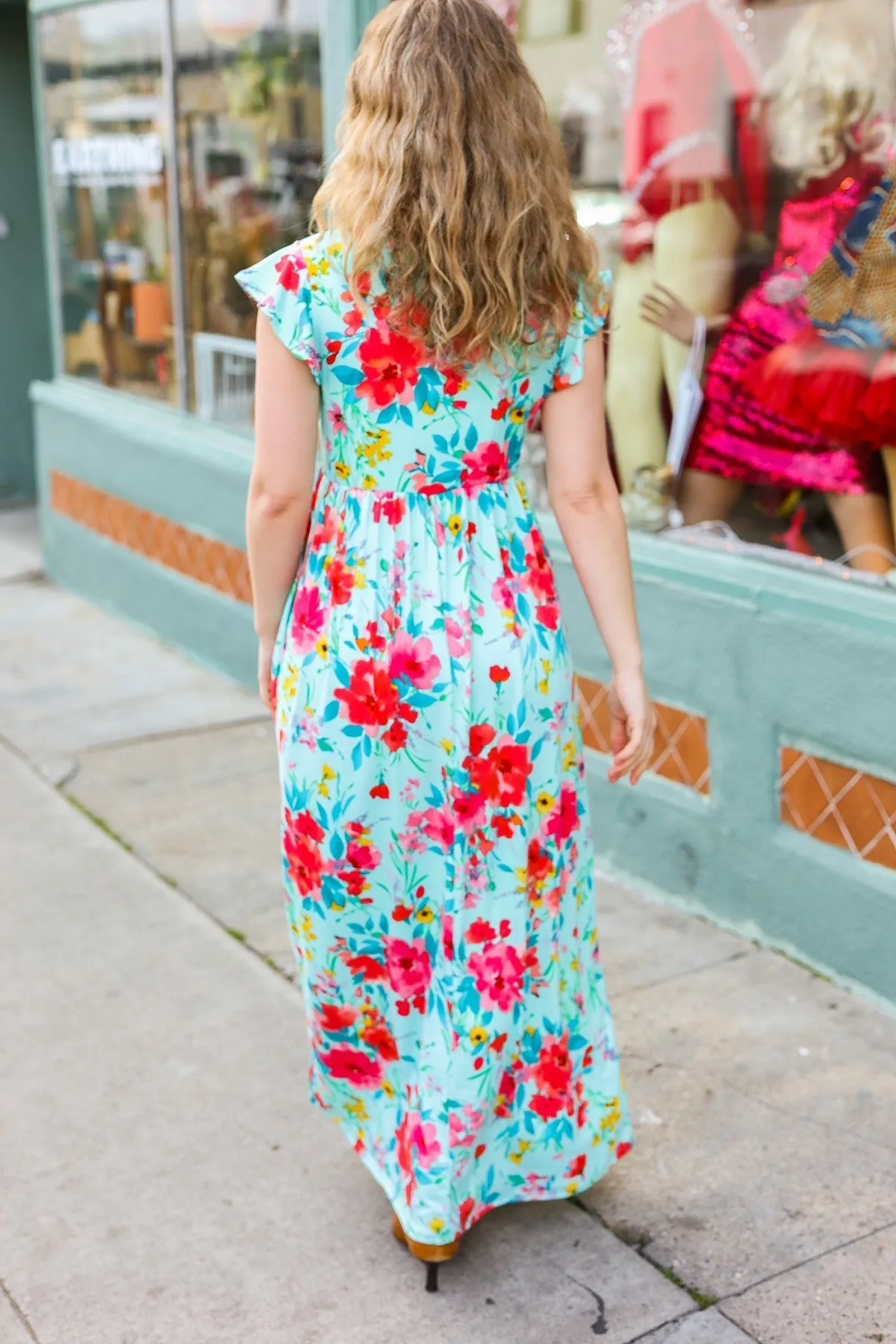 Floral Fit & Flare Maxi Dress