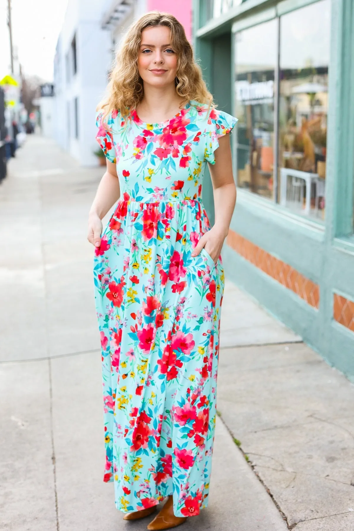 Floral Fit & Flare Maxi Dress