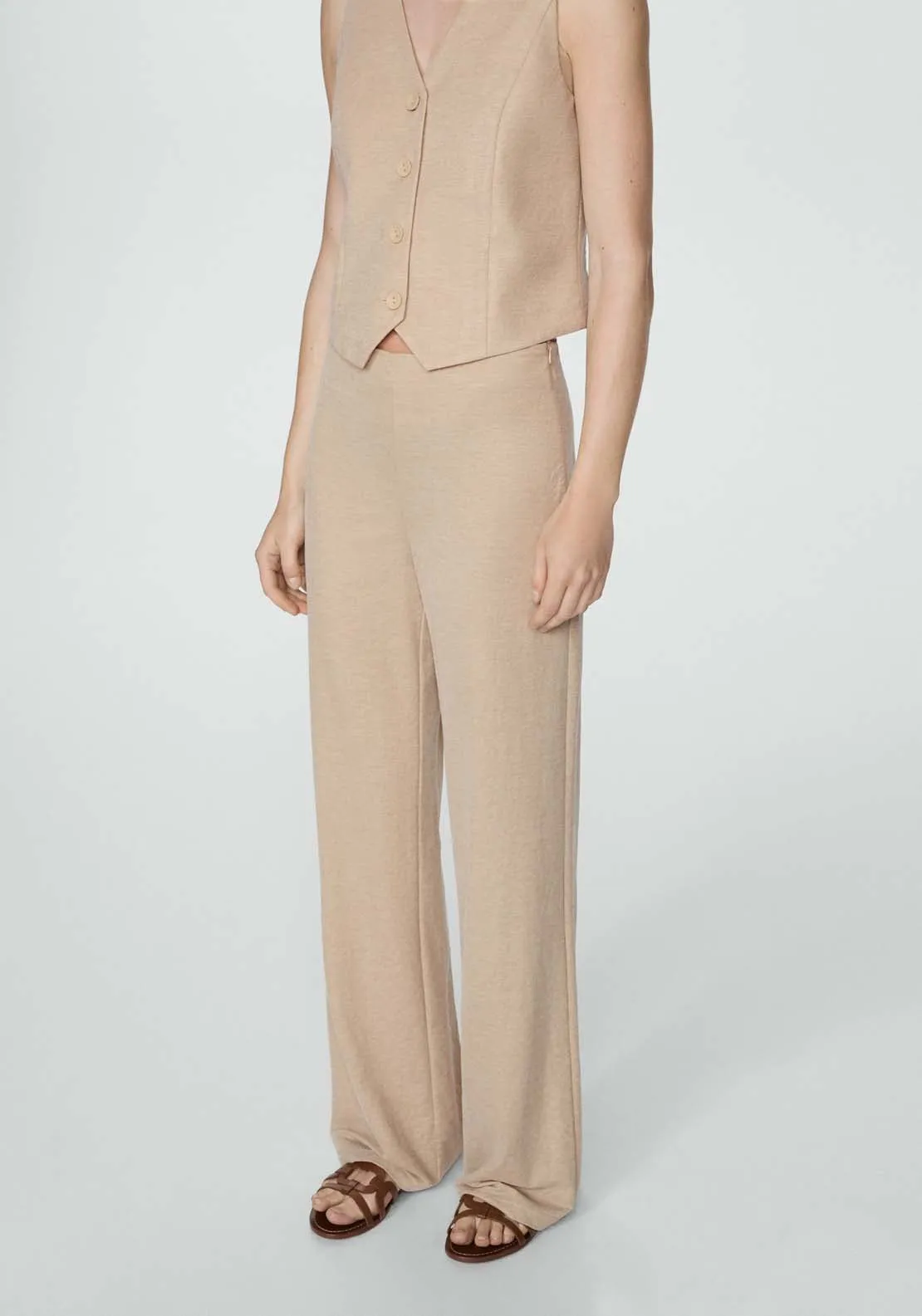 Flowy straight-fit trousers