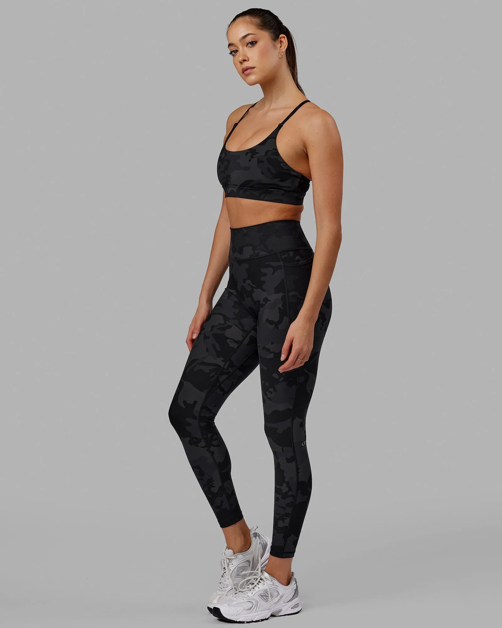 Fusion Full Length Leggings - Black Camo