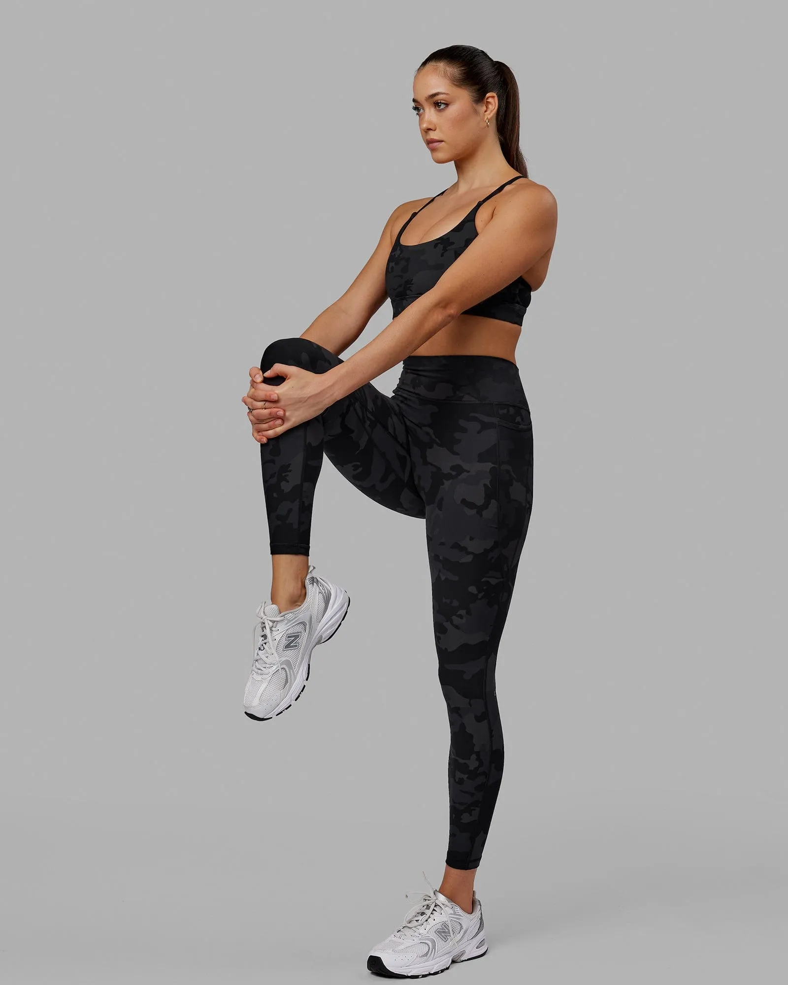 Fusion Full Length Leggings - Black Camo