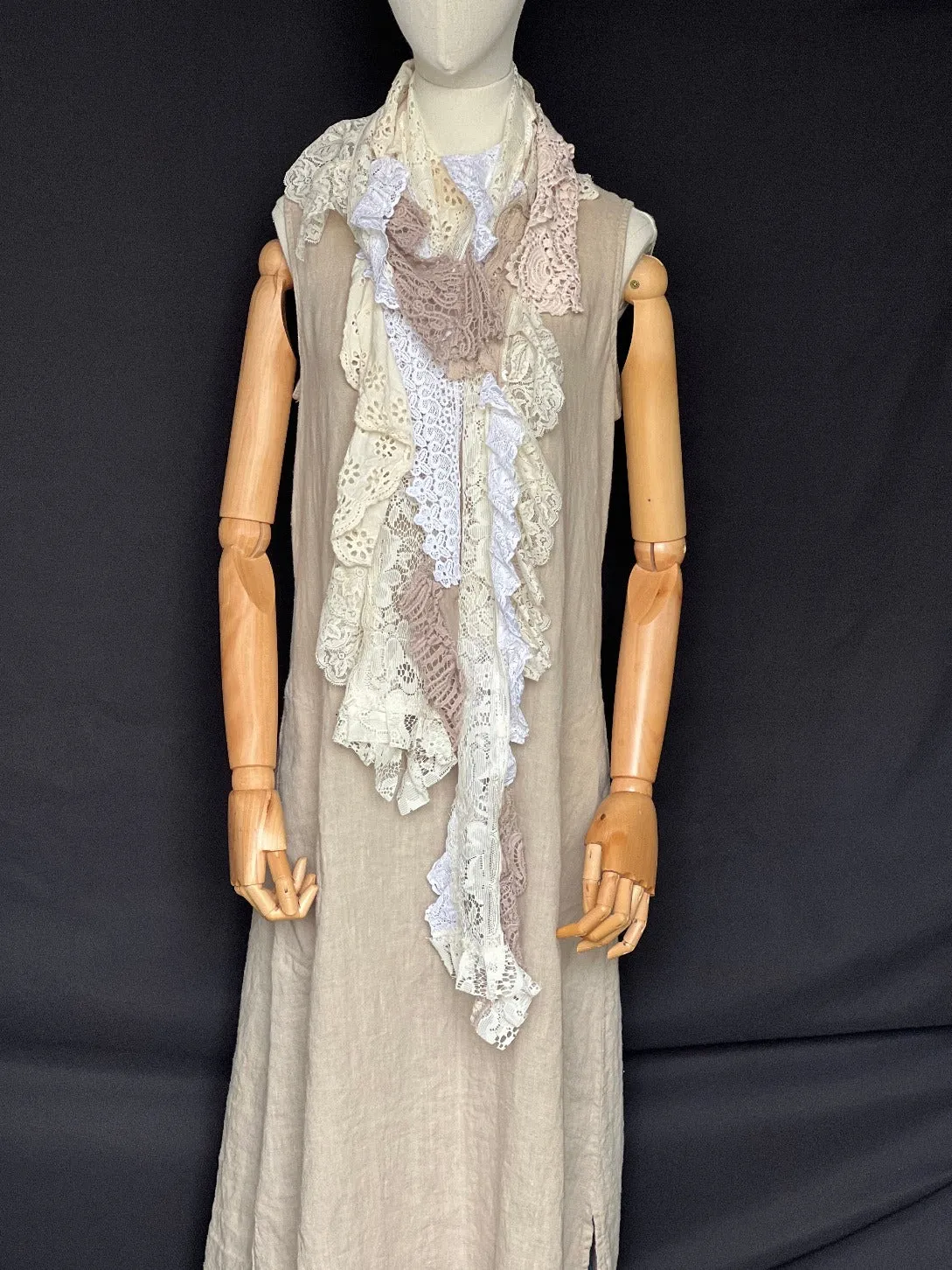 Handmade Artisan Lace Long Scarf