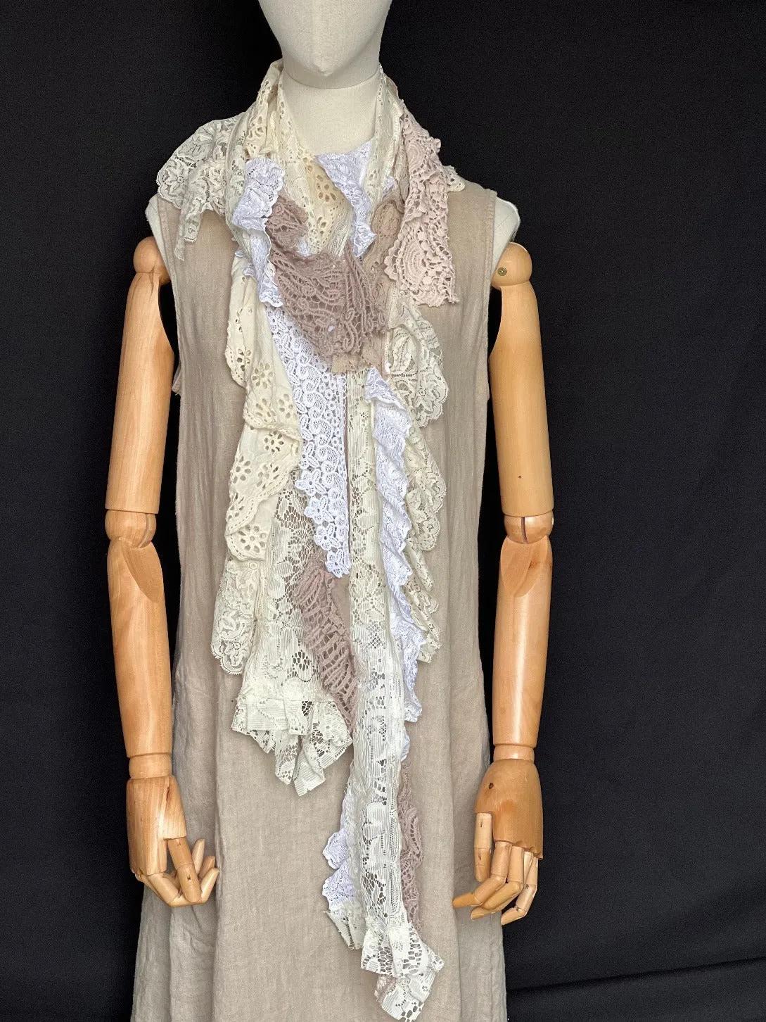 Handmade Artisan Lace Long Scarf