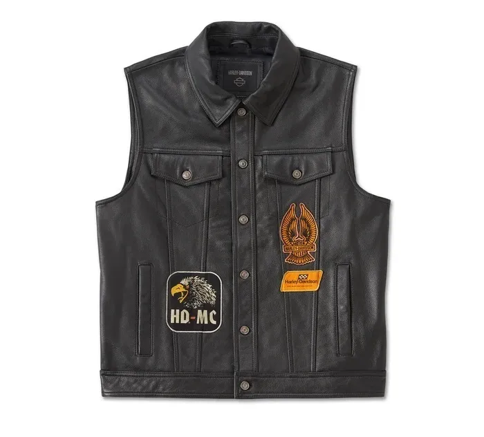 Harley Davidson  |Street Style Plain Logo Vests & Gillets