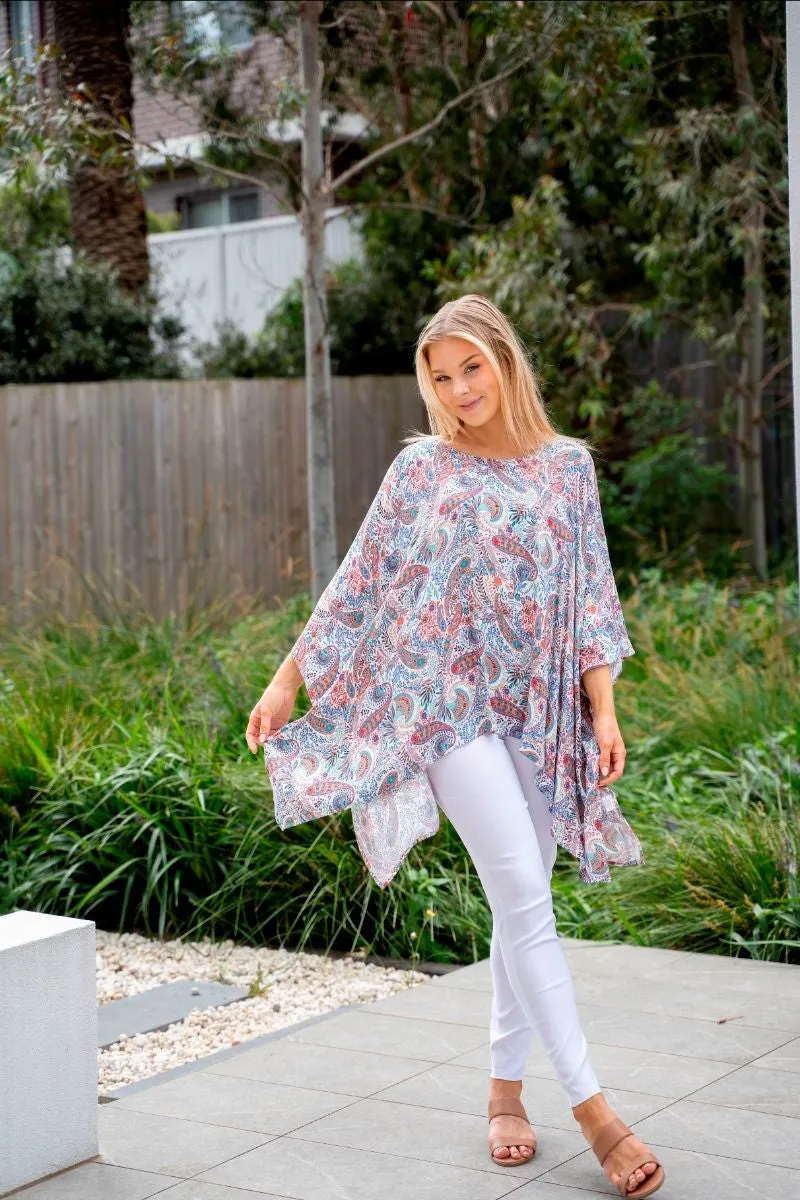 HARVEST paisley poncho