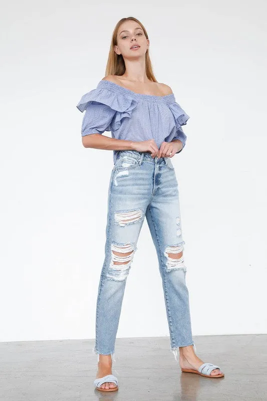 HIGH RISE MOM JEANS