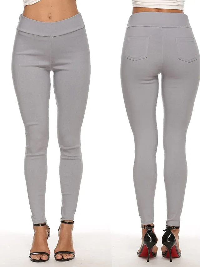 High Waist Flared Skinny Slacks Leggings - Versatile and Comfortable