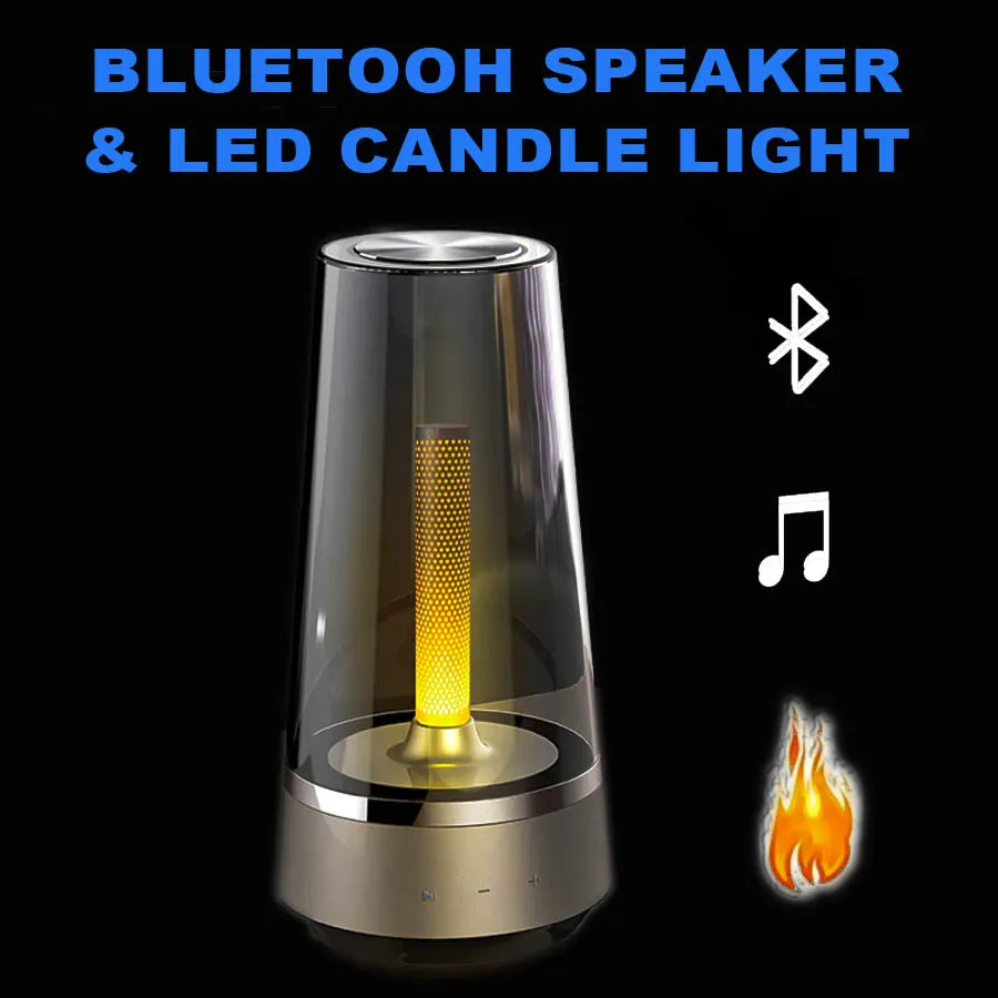 HOT Candle Light Bluetooth speaker - LED Night Light,