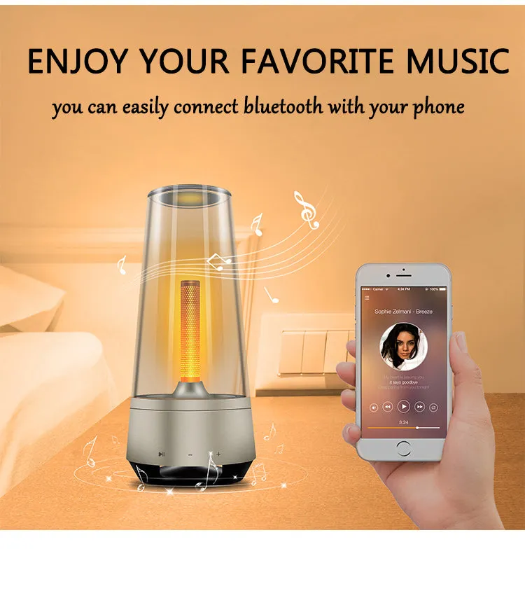 HOT Candle Light Bluetooth speaker - LED Night Light,