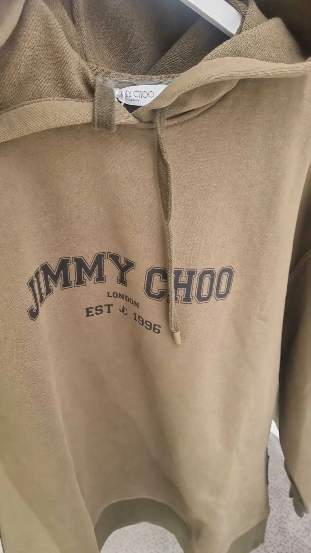 Jimmy Choo  |Unisex Street Style Long Sleeves Plain Cotton Long Logo