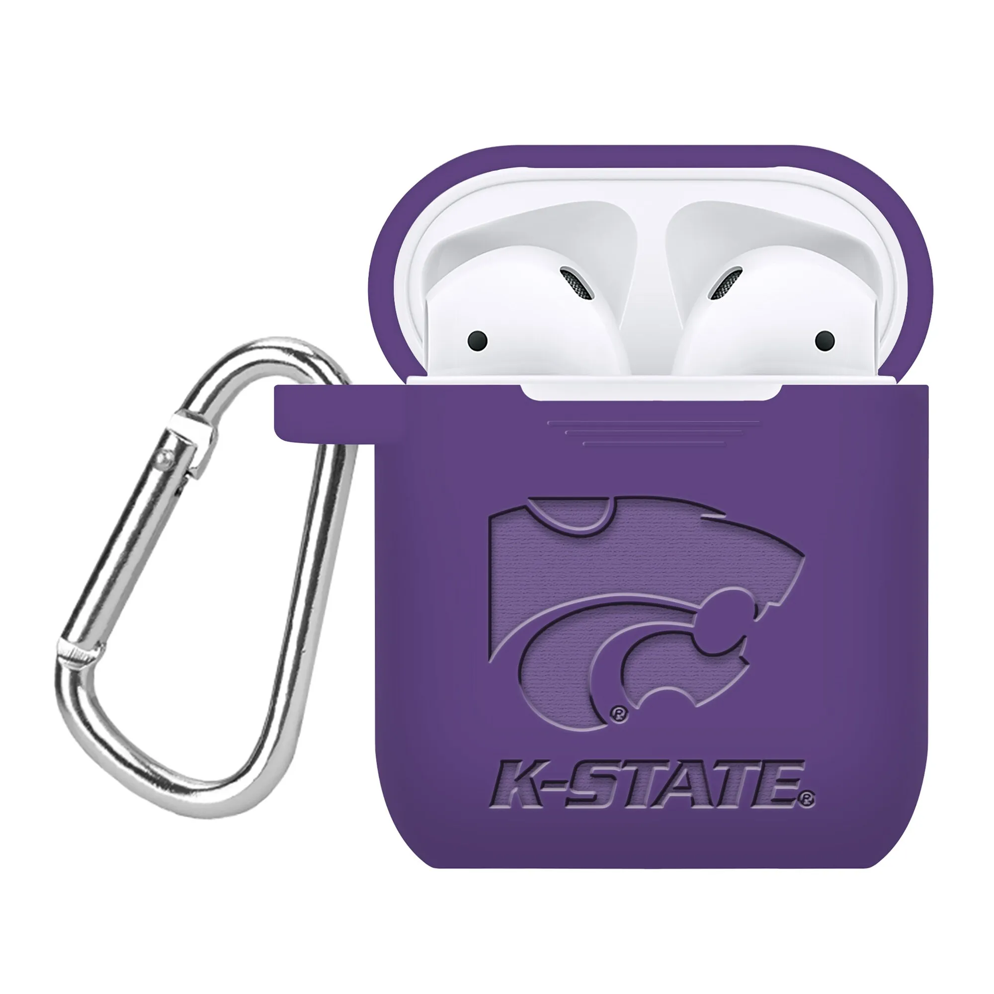 Kansas State Wildcats Debossed Silicone AirPods Case Cover