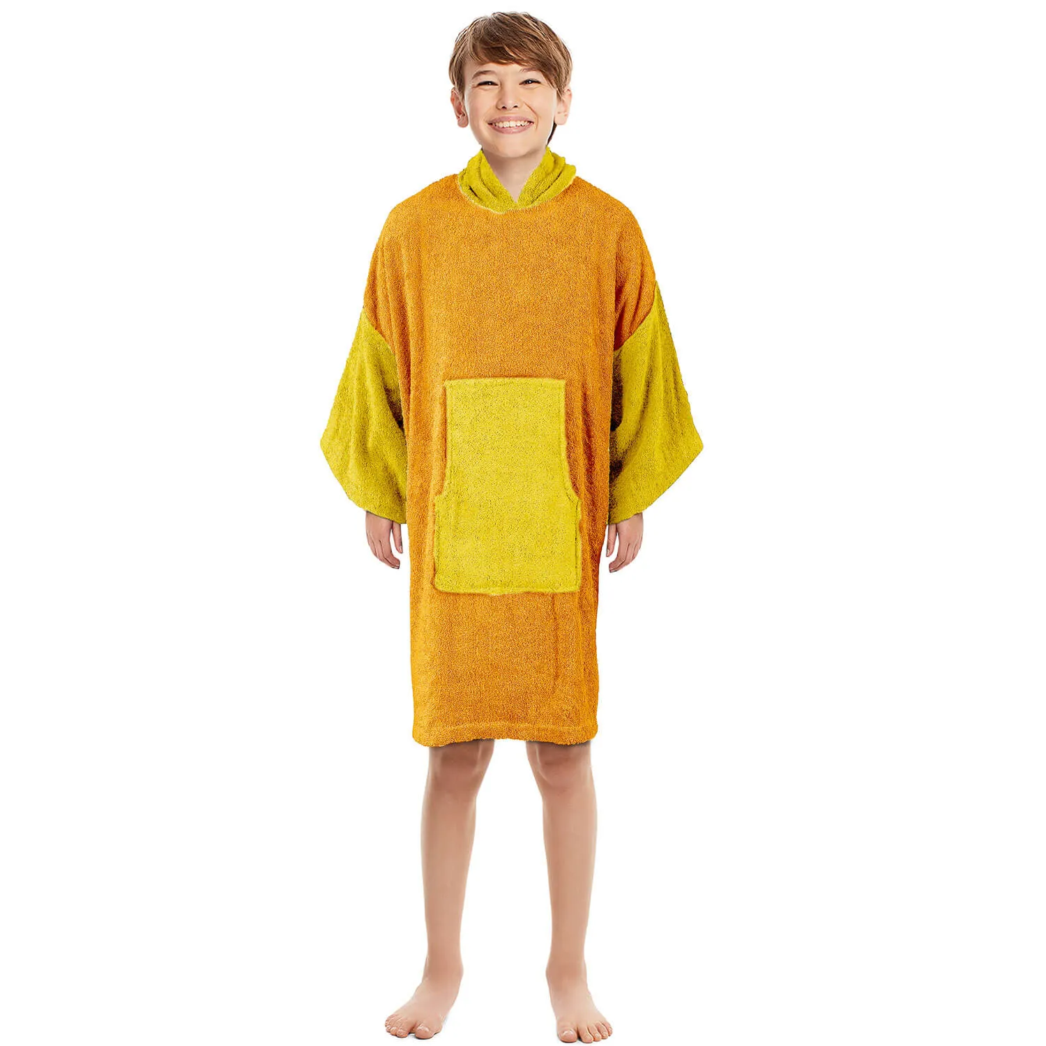 Kids Long Sleeve Poncho Towel - 100% Cotton