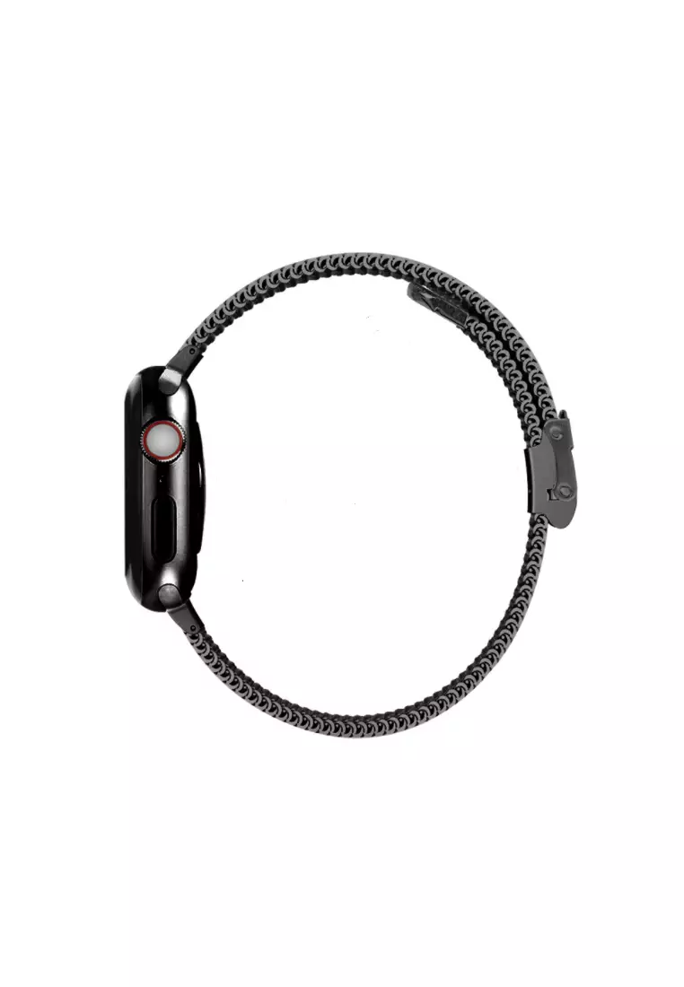 Kings Collection Black Stainless Steel Apple Watch Band 38MM (KCWATCH1009)