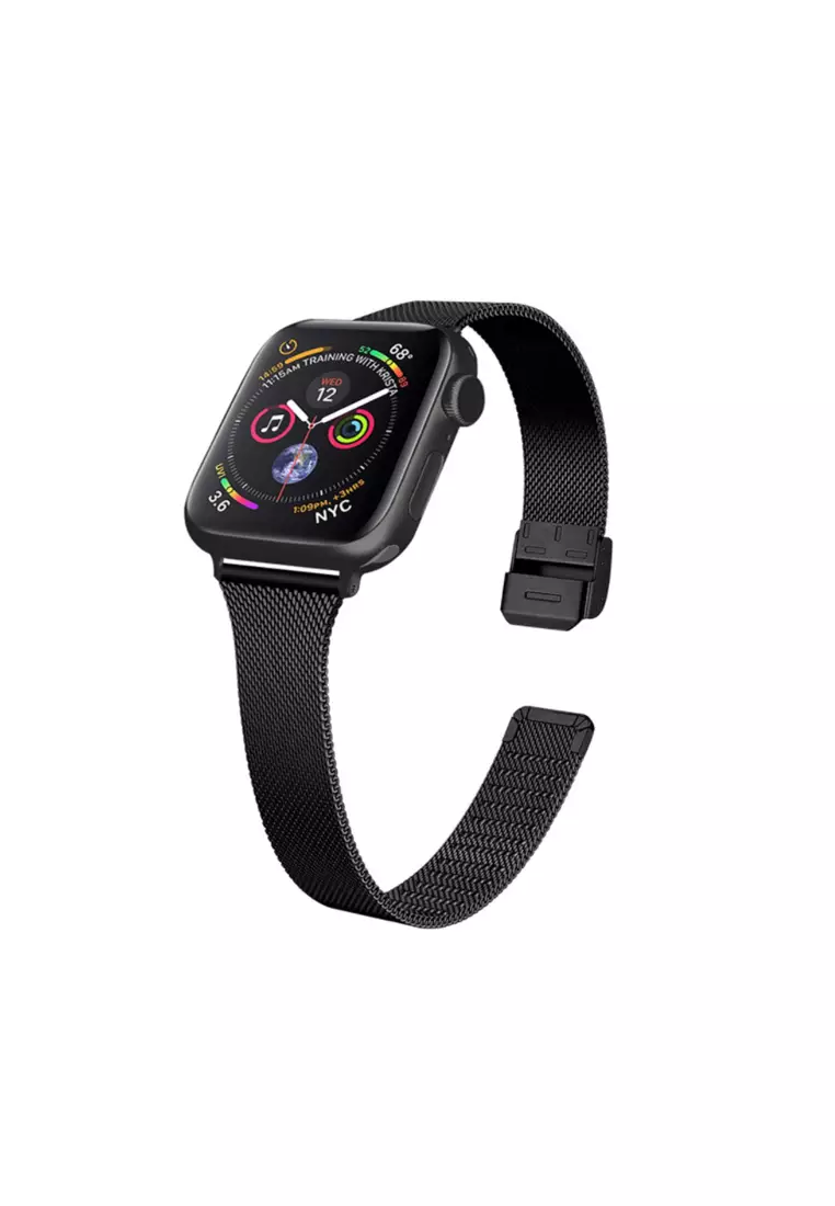 Kings Collection Black Stainless Steel Apple Watch Band 38MM (KCWATCH1009)