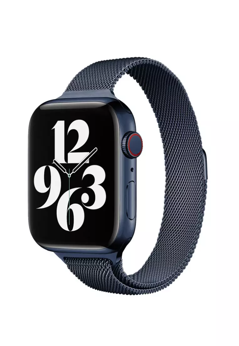 Kings Collection Blue Stainless Steel Apple Watch Band 38MM / 40MM (for small wrist) (KCWATCH1119)