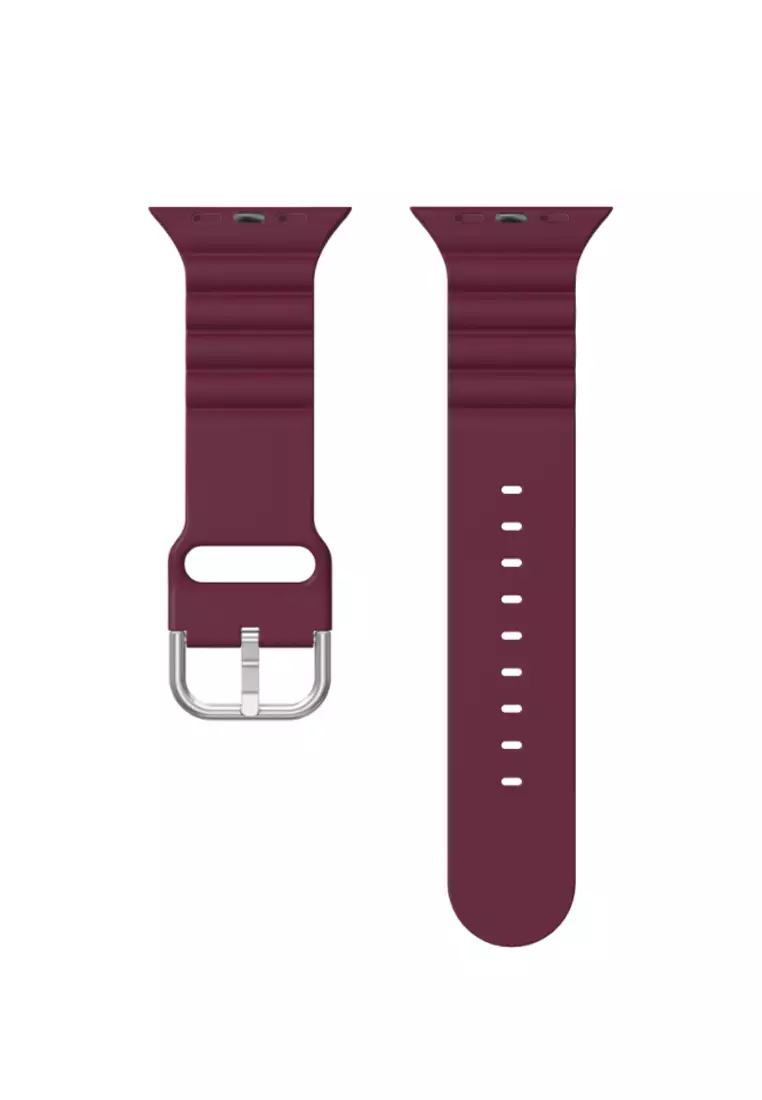 Kings Collection Burgundy Silicone Apple Watch Band 38MM / 40MM (KCWATCH1067)