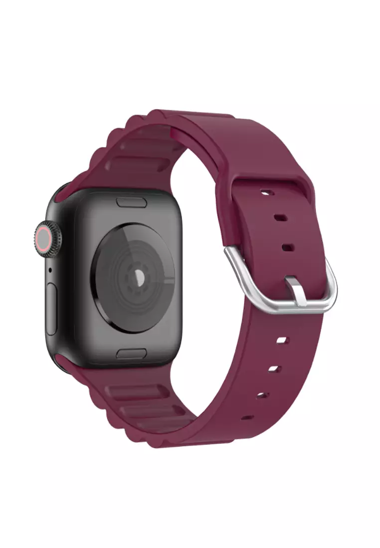 Kings Collection Burgundy Silicone Apple Watch Band 38MM / 40MM (KCWATCH1067)