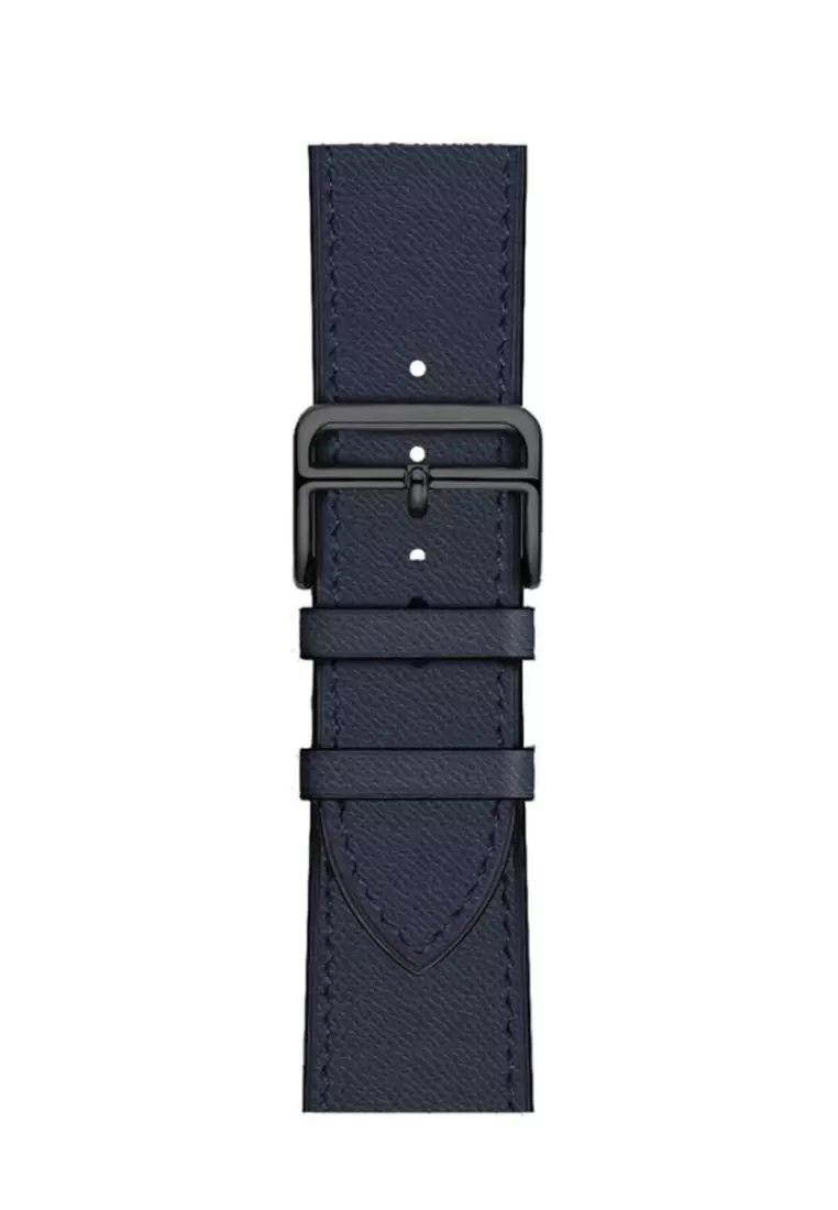 Kings Collection Deep Blue Leather Apple Watch Band 38MM / 40MM (KCWATCH1078)