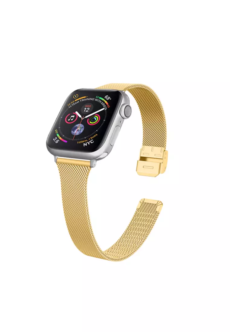 Kings Collection Gold Stainless Steel Apple Watch Band 38MM (KCWATCH1012)