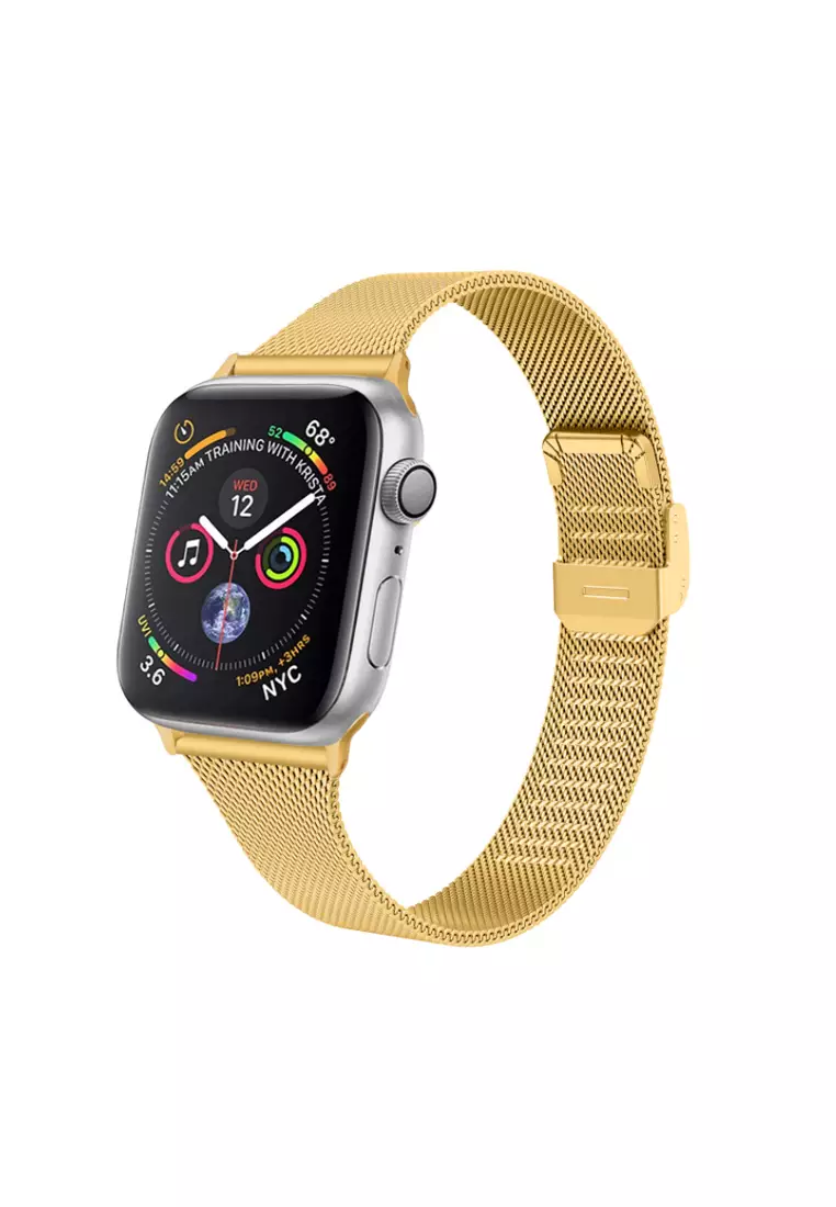 Kings Collection Gold Stainless Steel Apple Watch Band 42MM (KCWATCH1012)