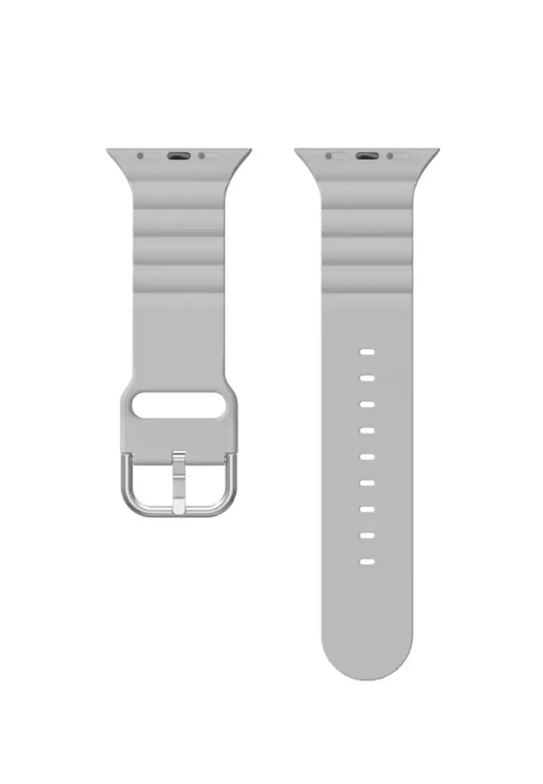 Kings Collection Grey Silicone Apple Watch Band 38MM / 40MM (KCWATCH1068a)