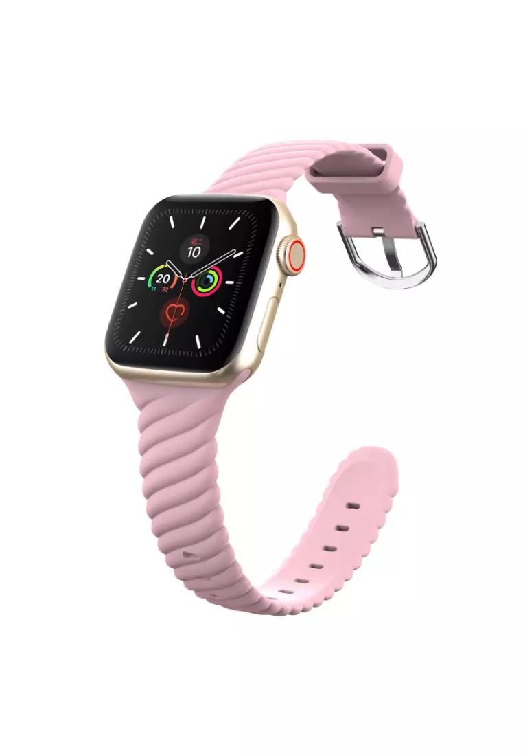 Kings Collection Pink Silicone Woven Texture Apple Watch Band 38MM / 40MM (for small wrist) (KCWATCH1092)