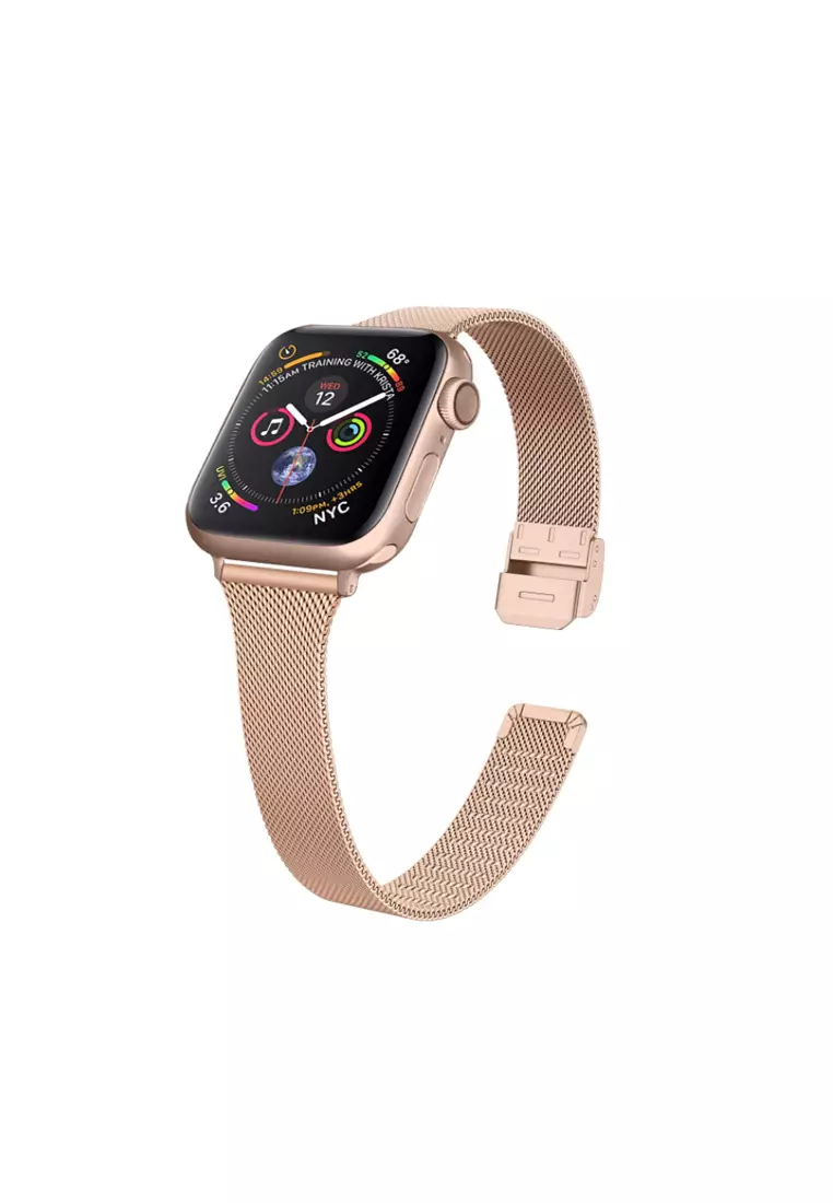 Kings Collection Rose Gold Stainless Steel Apple Watch Band 42MM (KCWATCH1010)