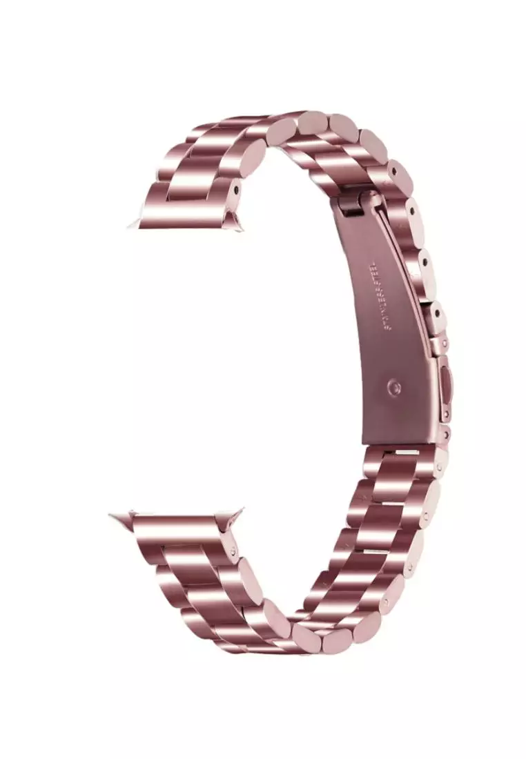 Kings Collection Rose Pink Slim Stainless Steel Apple Watch Band 42MM/44MM (KCWATCH1075)