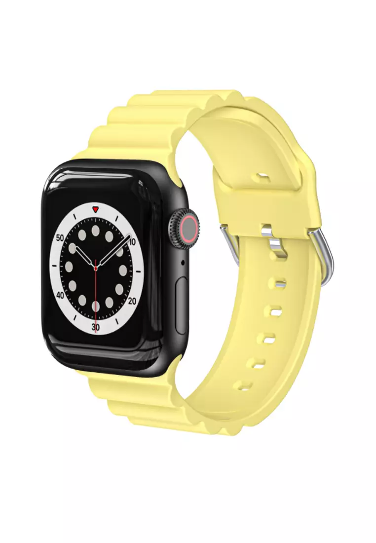 Kings Collection Yellow Silicone Apple Watch Band 38MM / 40MM (KCWATCH1069a)