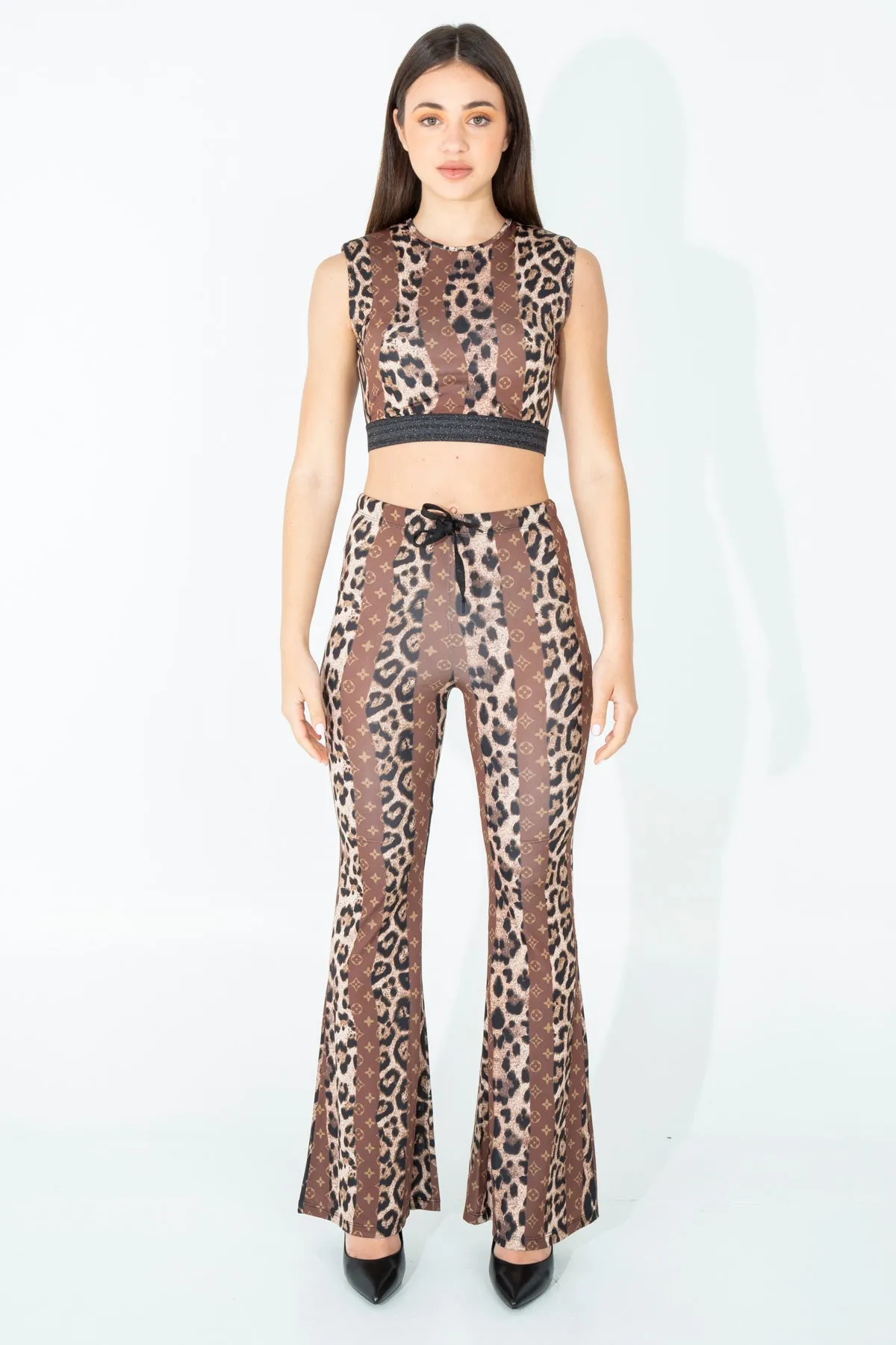 Leggings animalier a zampa