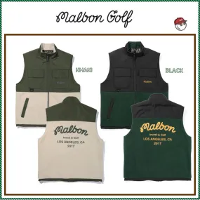 Malbon Golf  |Street Style Plain Logo Vests & Gillets