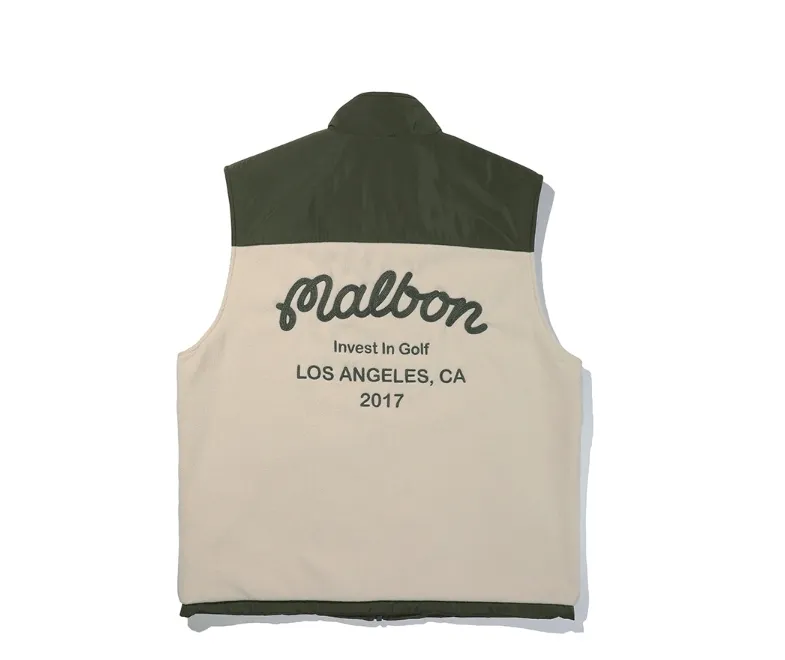 Malbon Golf  |Street Style Plain Logo Vests & Gillets