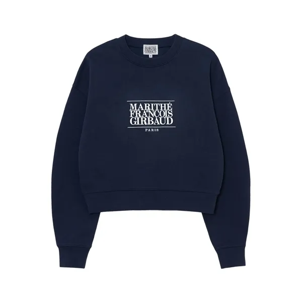 Marithe + Francois Girbaud  |[MARITHE]★W CLASSIC LOGO CROP SWEATSHIRT