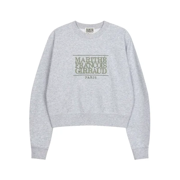 Marithe + Francois Girbaud  |[MARITHE]★W CLASSIC LOGO CROP SWEATSHIRT