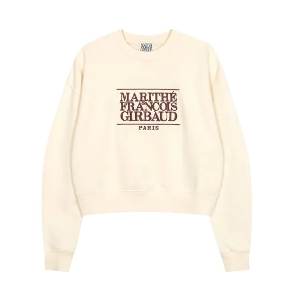 Marithe + Francois Girbaud  |[MARITHE]★W CLASSIC LOGO CROP SWEATSHIRT