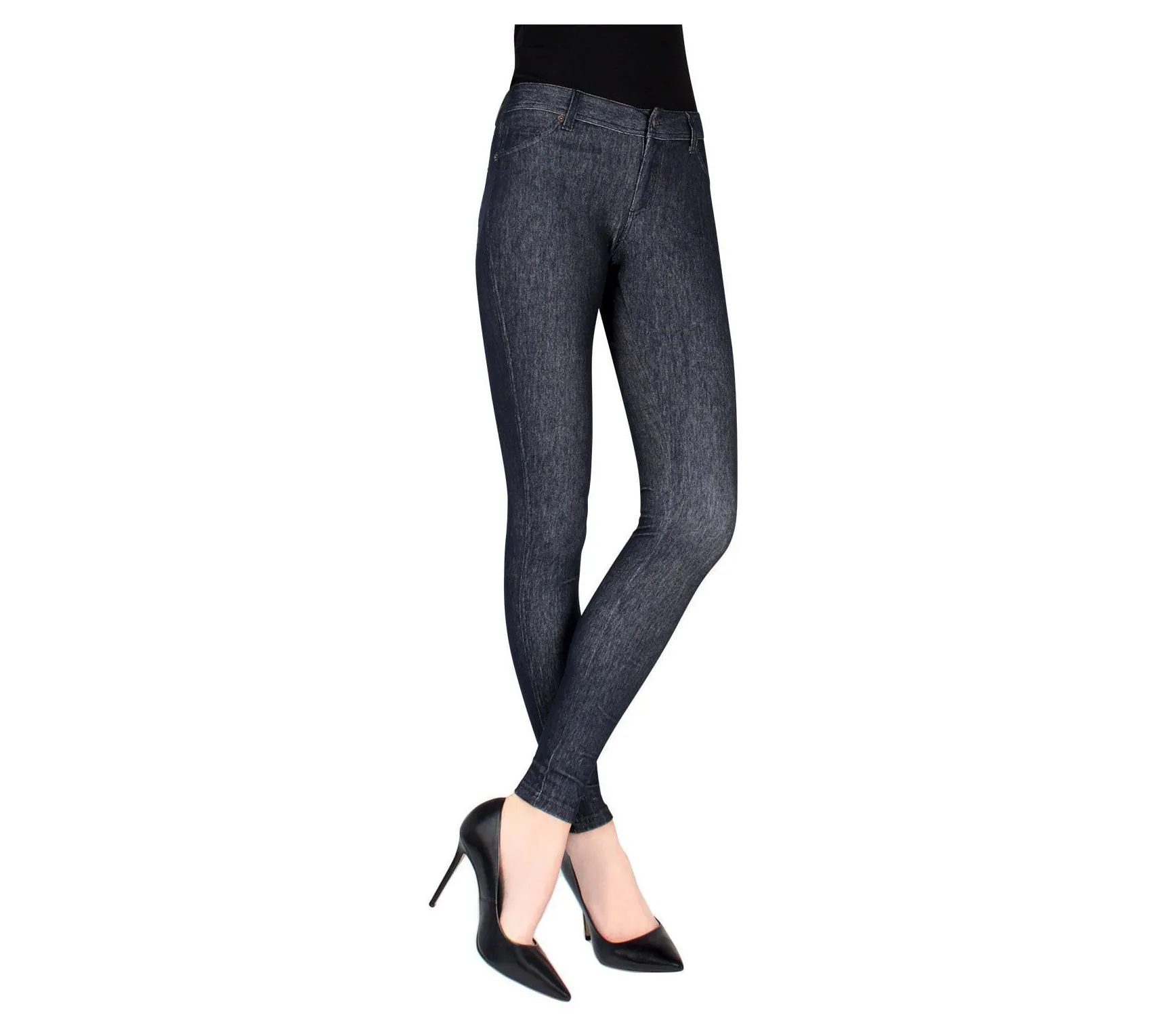 Memoi Unbottled Denim Jean Leggings